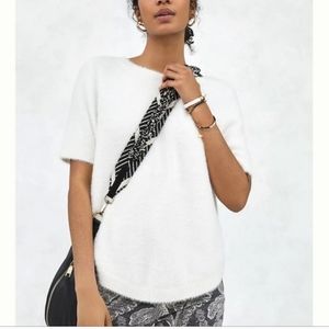 By Anthropologie Marianna Eyelash Pullover Size Medium Ivory